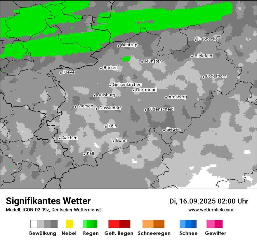 Modellkarten Signifikantes Wetter