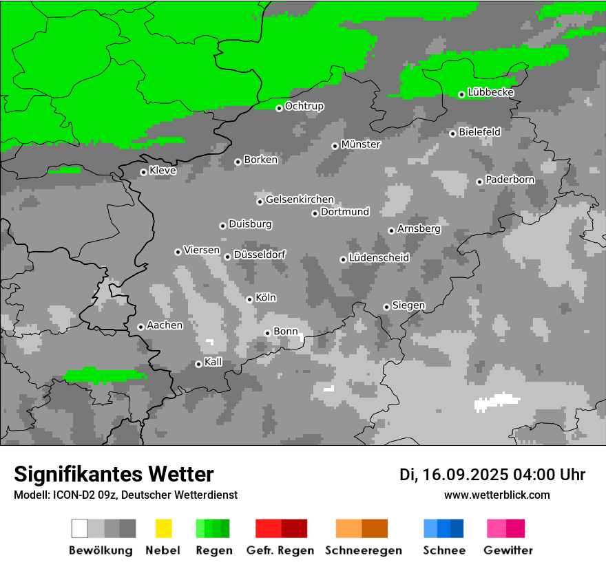 Modellkarten Signifikantes Wetter