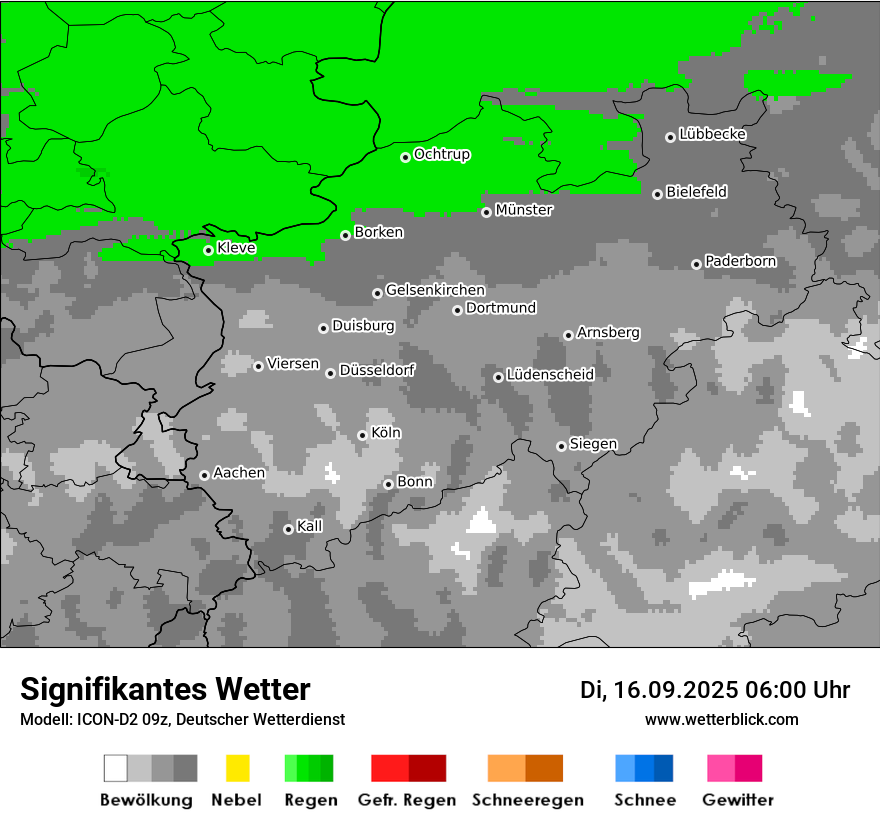 Modellkarten Signifikantes Wetter