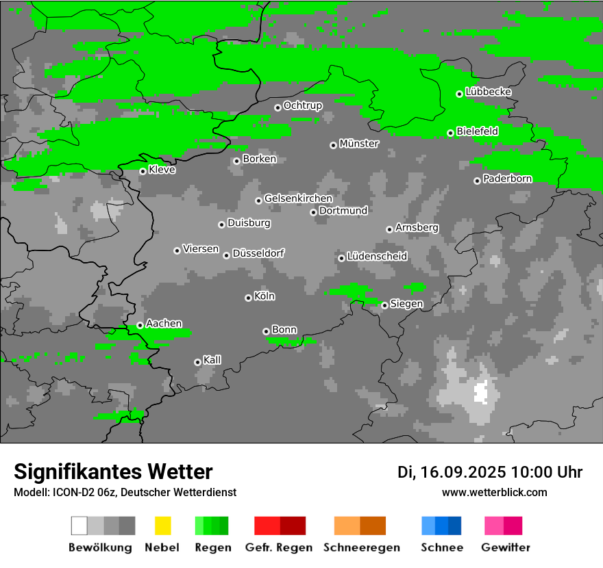 Modellkarten Signifikantes Wetter