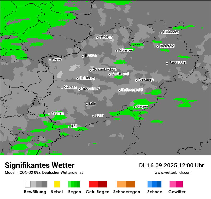 Modellkarten Signifikantes Wetter