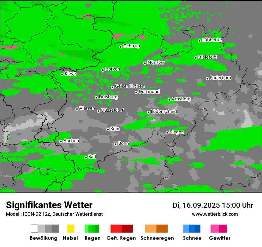Modellkarten Signifikantes Wetter