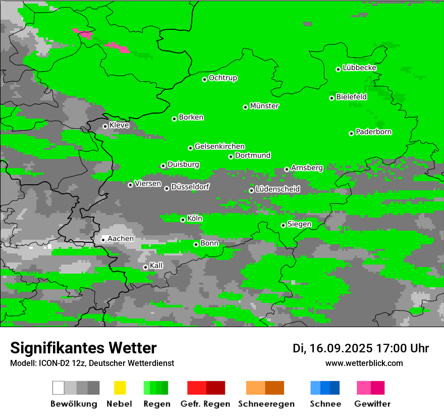 Modellkarten Signifikantes Wetter