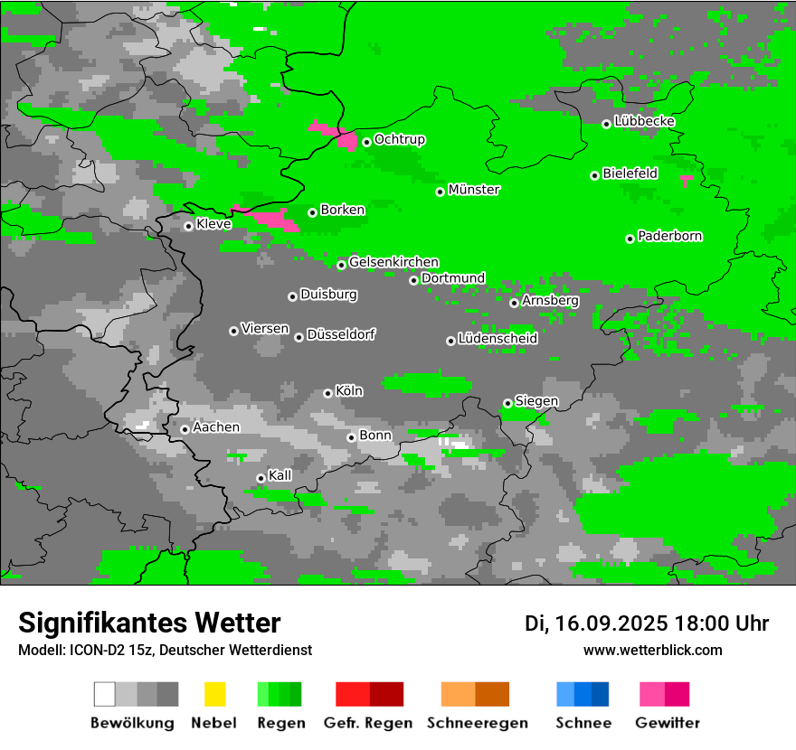 Modellkarten Signifikantes Wetter
