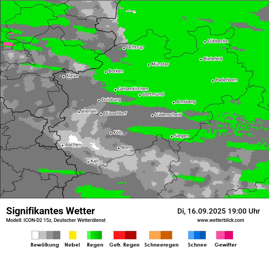 Modellkarten Signifikantes Wetter