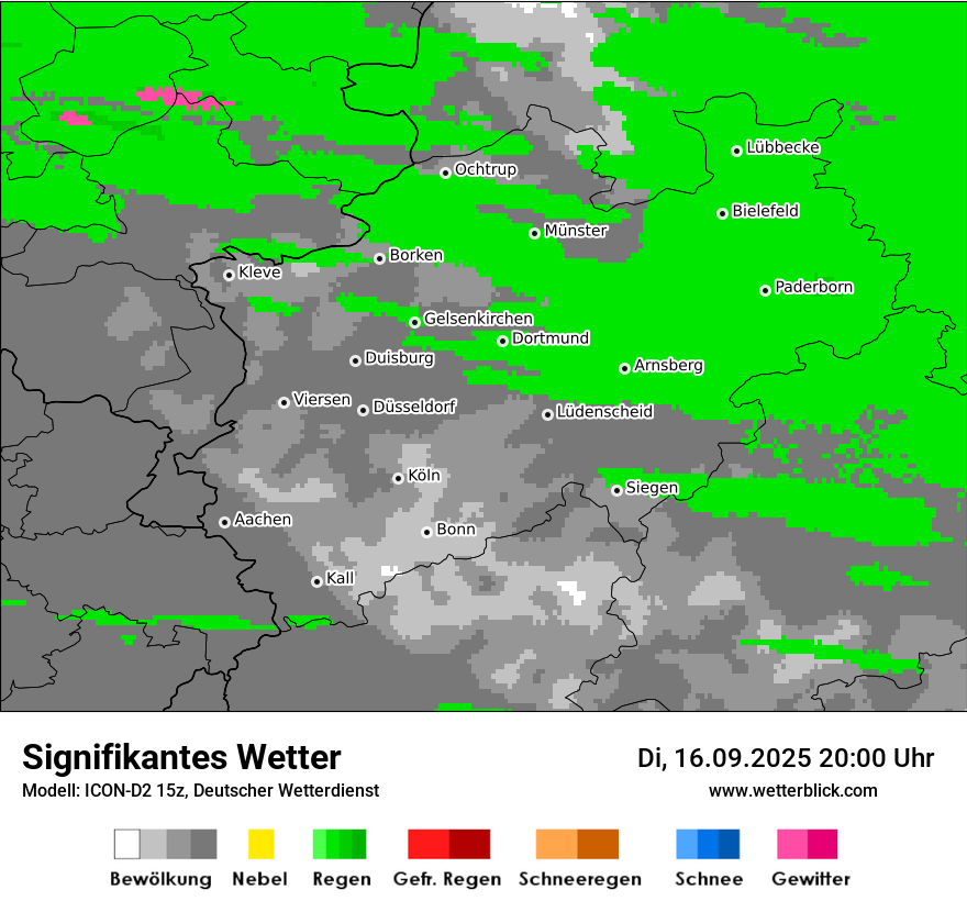Modellkarten Signifikantes Wetter