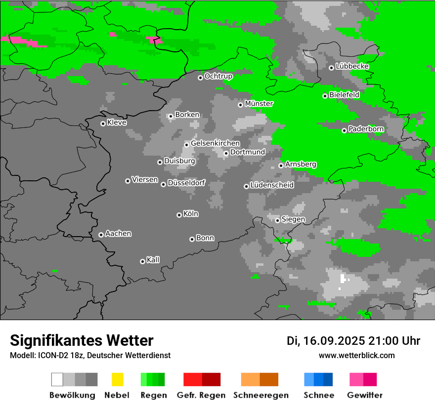 Modellkarten Signifikantes Wetter