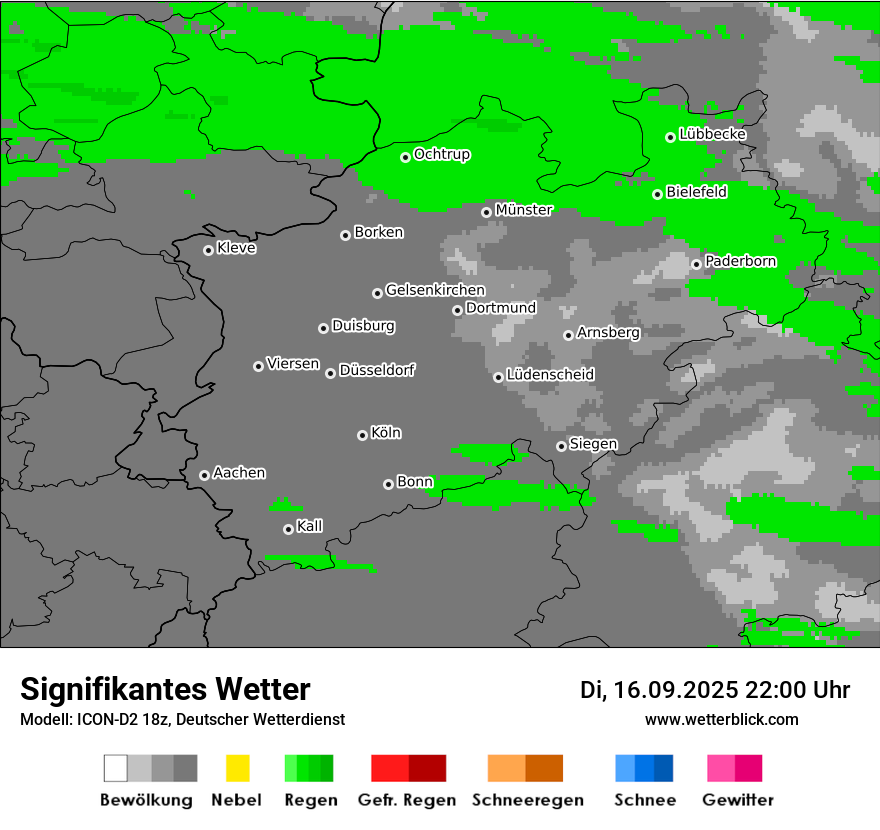 Modellkarten Signifikantes Wetter