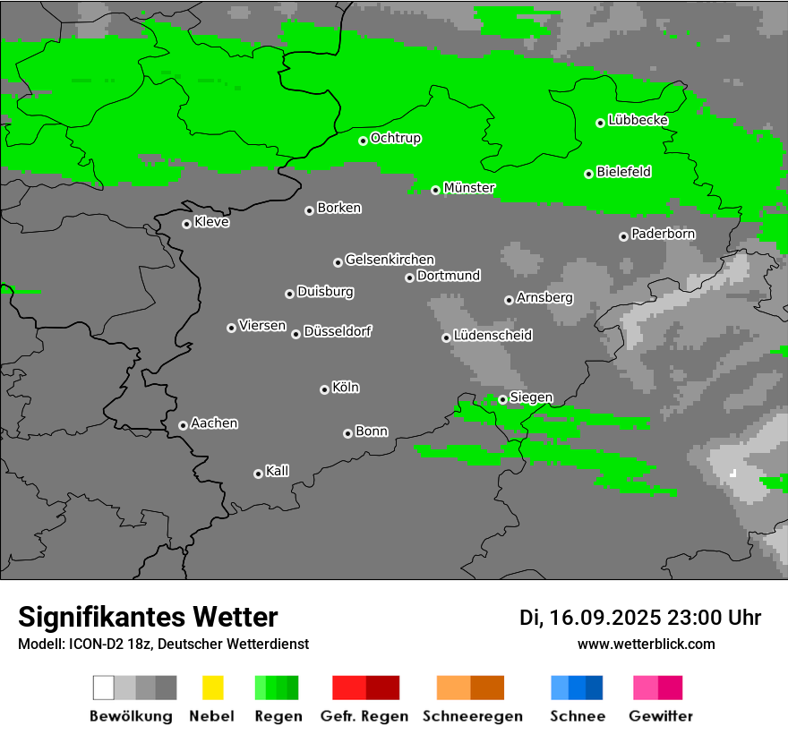 Modellkarten Signifikantes Wetter