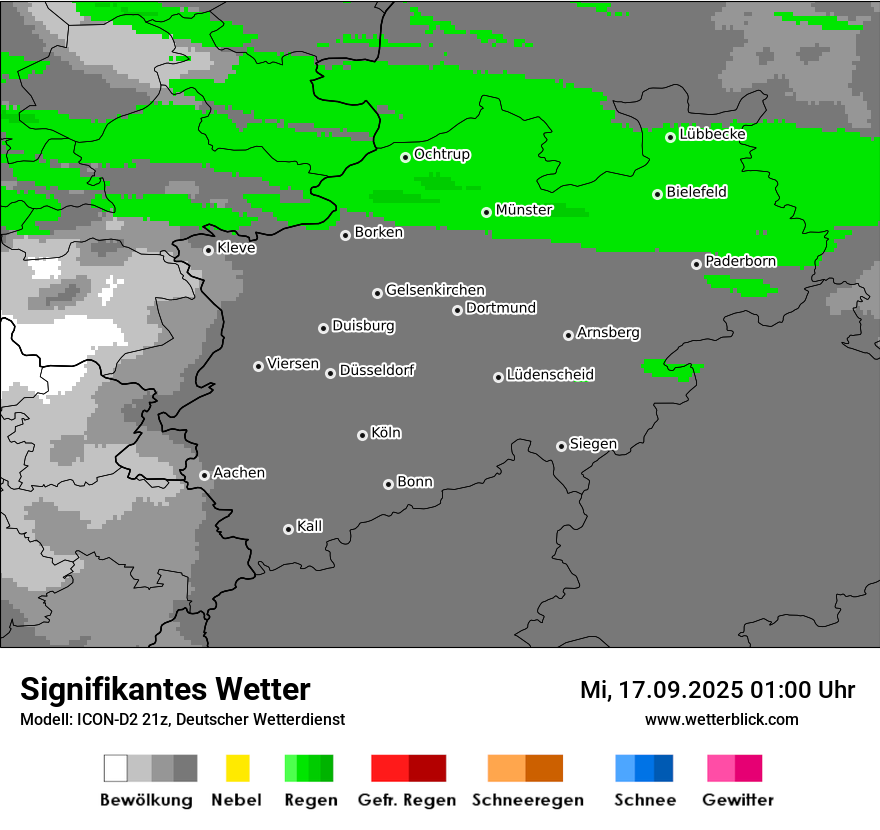 Modellkarten Signifikantes Wetter