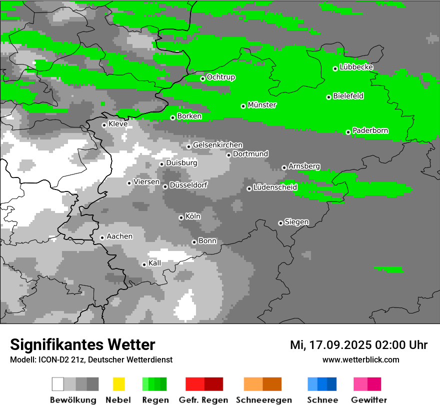 Modellkarten Signifikantes Wetter