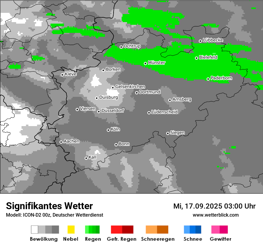 Modellkarten Signifikantes Wetter