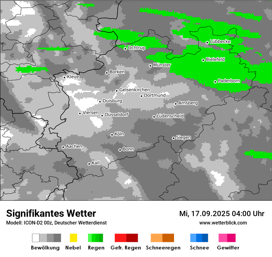 Modellkarten Signifikantes Wetter