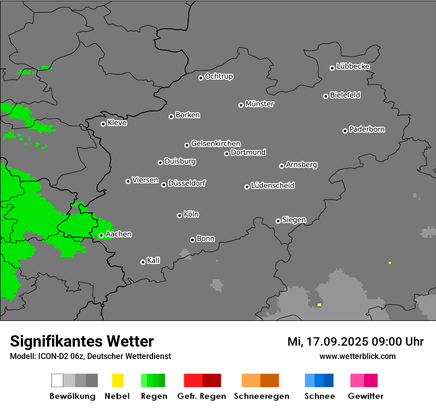 Modellkarten Signifikantes Wetter