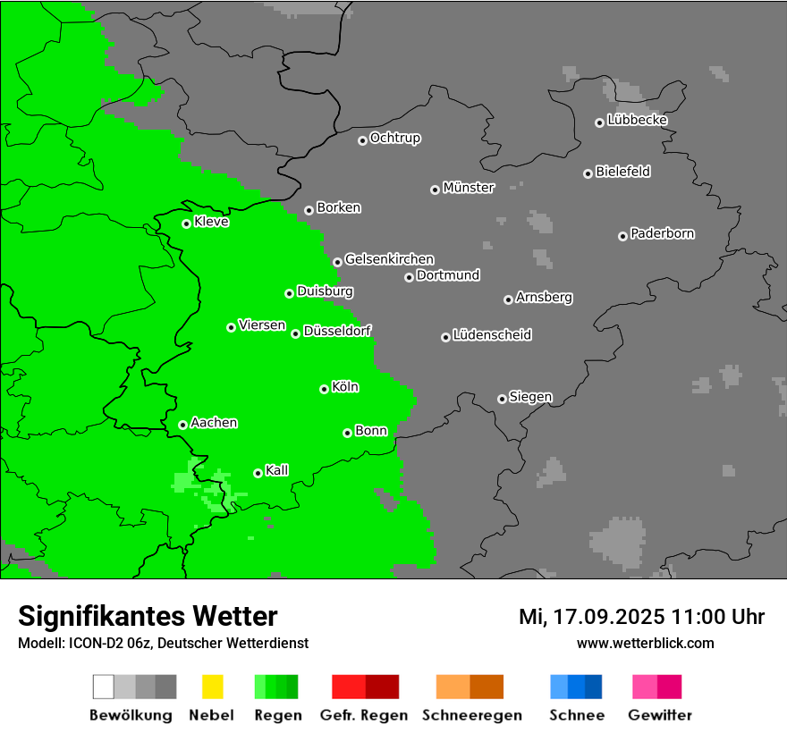 Modellkarten Signifikantes Wetter