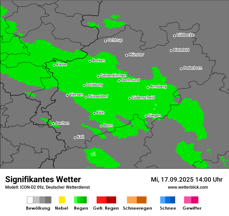 Modellkarten Signifikantes Wetter