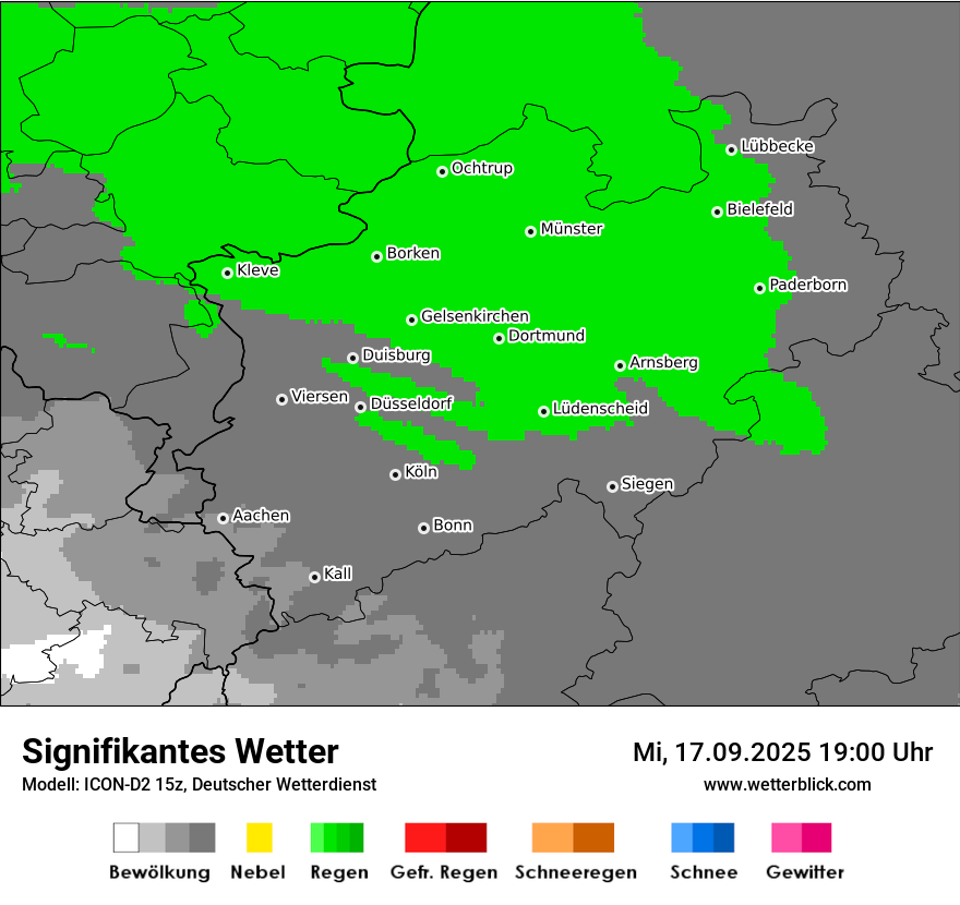 Modellkarten Signifikantes Wetter