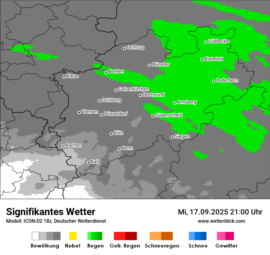 Modellkarten Signifikantes Wetter