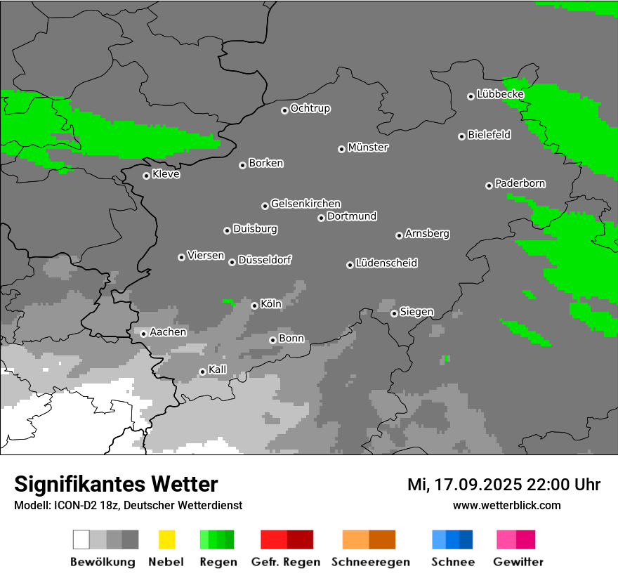 Modellkarten Signifikantes Wetter