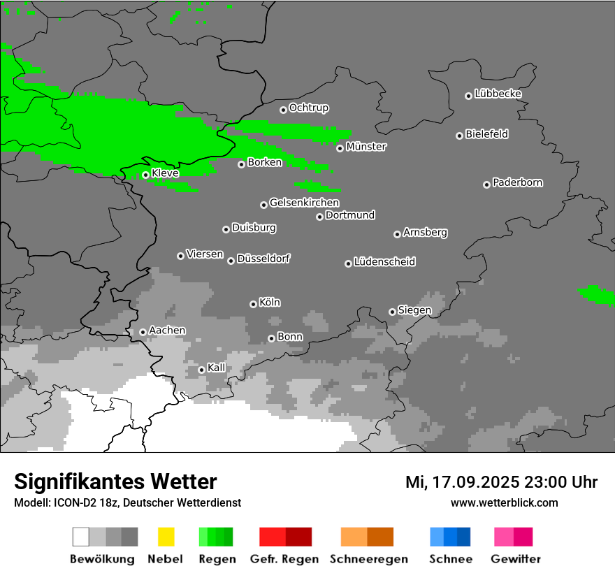 Modellkarten Signifikantes Wetter
