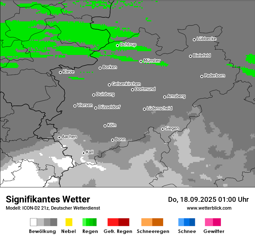 Modellkarten Signifikantes Wetter