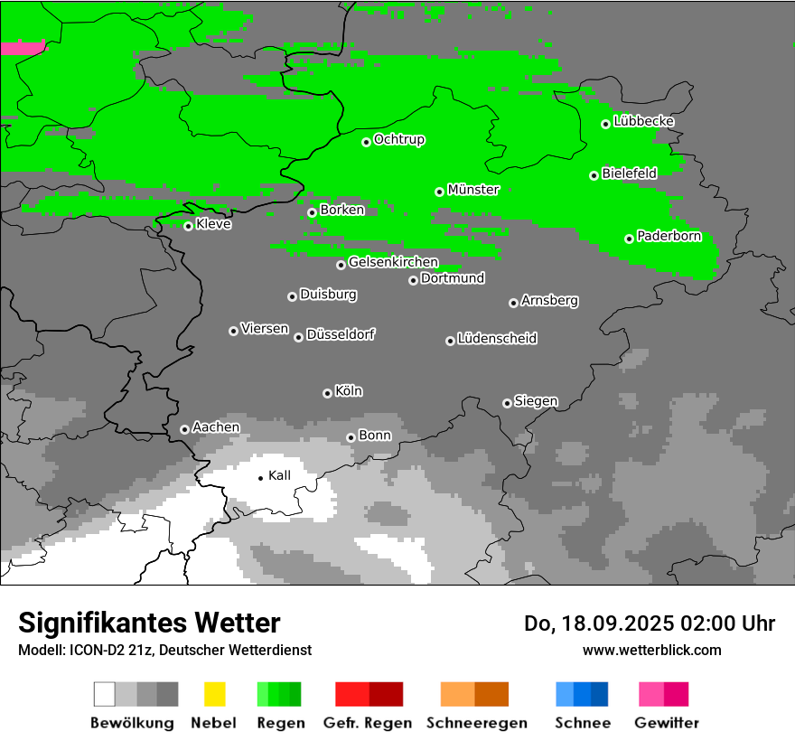 Modellkarten Signifikantes Wetter