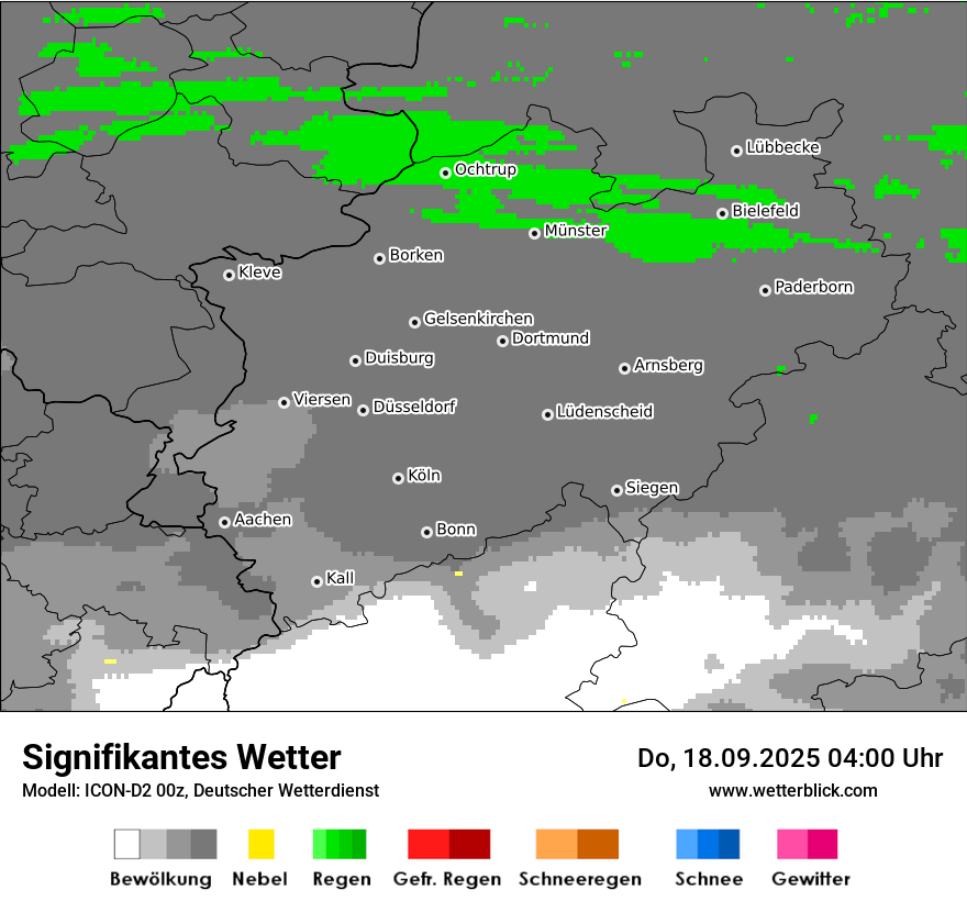 Modellkarten Signifikantes Wetter