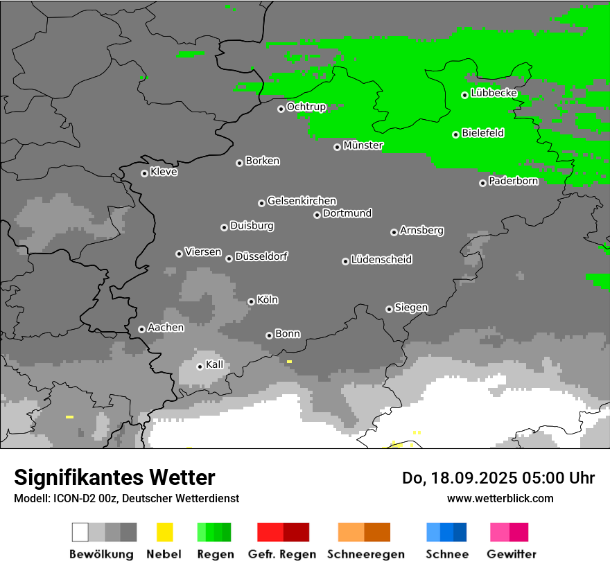 Modellkarten Signifikantes Wetter