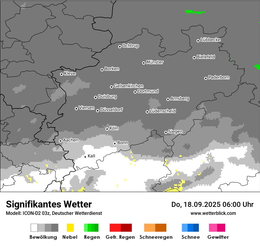 Modellkarten Signifikantes Wetter