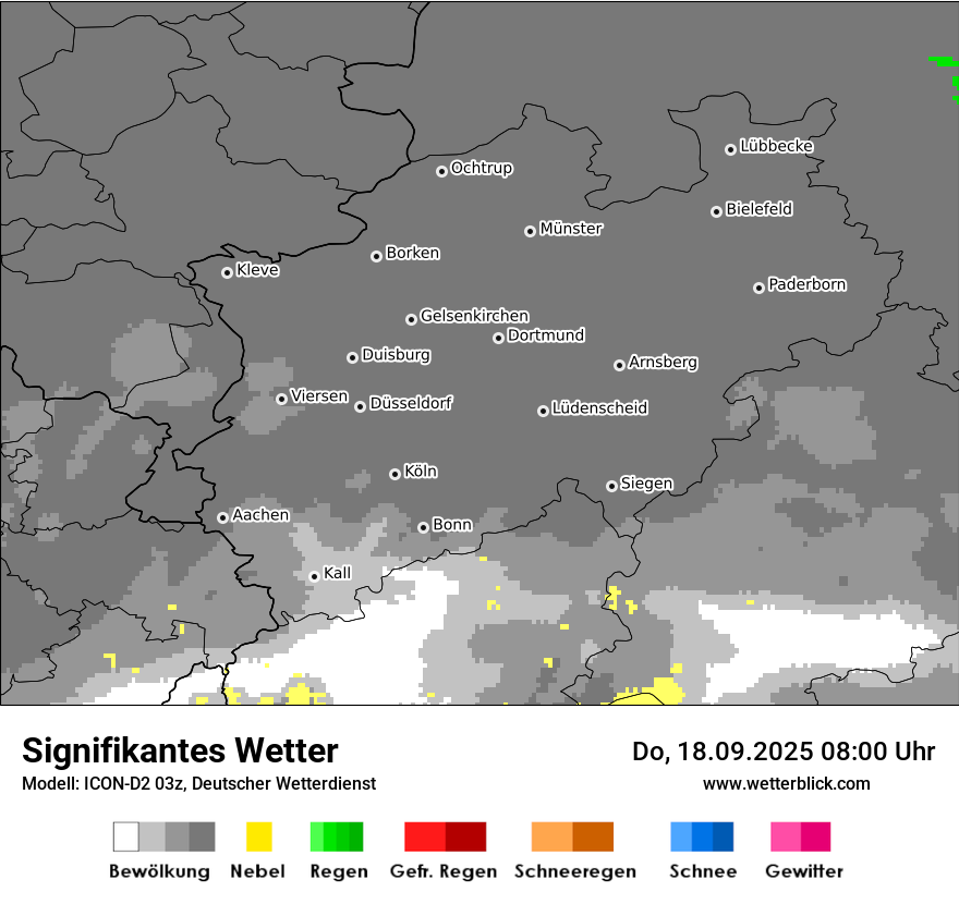 Modellkarten Signifikantes Wetter