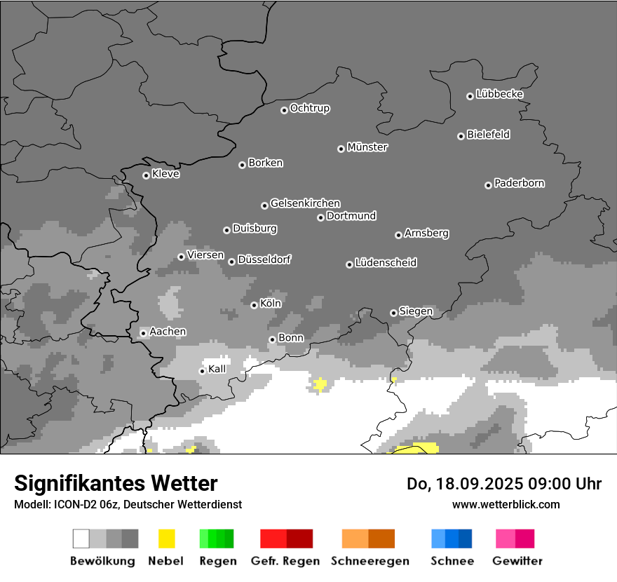 Modellkarten Signifikantes Wetter