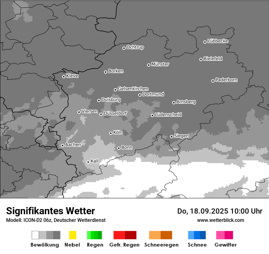 Modellkarten Signifikantes Wetter