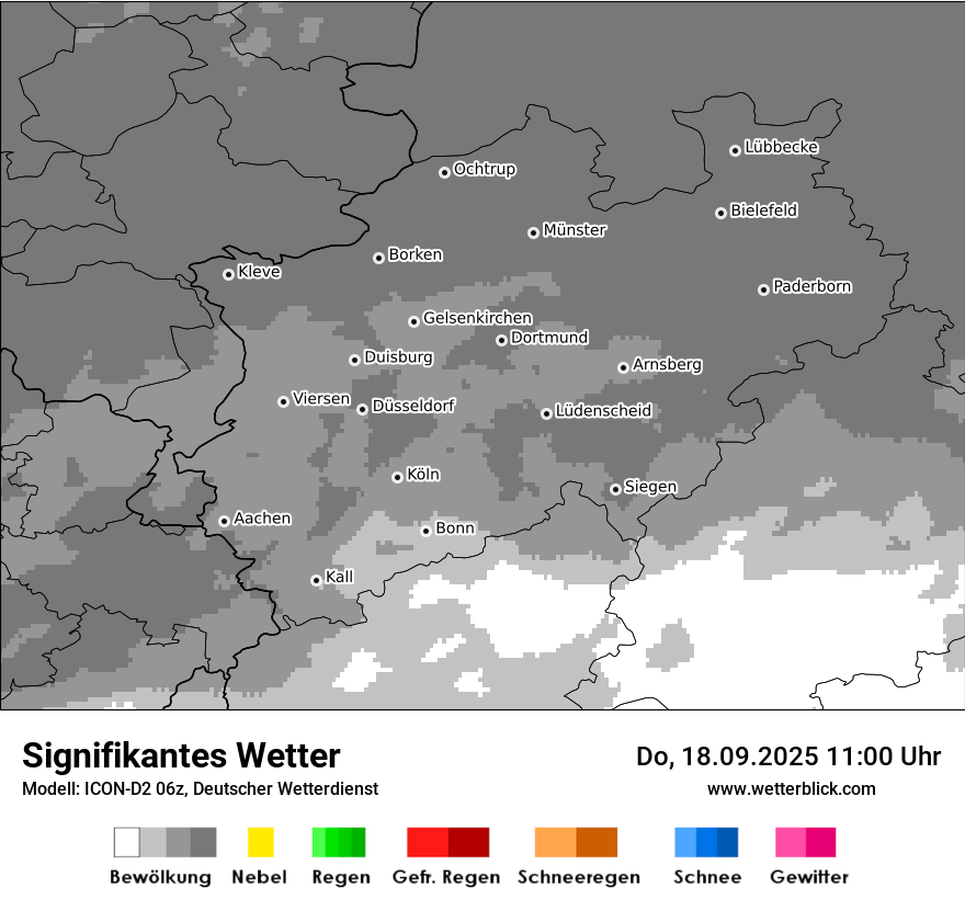 Modellkarten Signifikantes Wetter