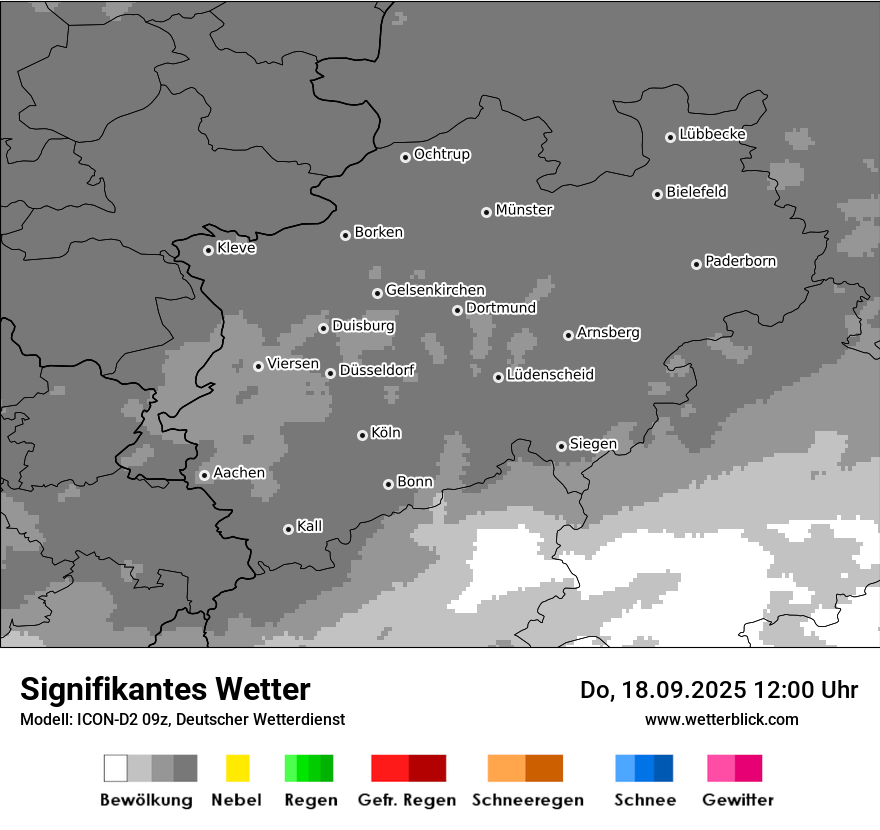 Modellkarten Signifikantes Wetter