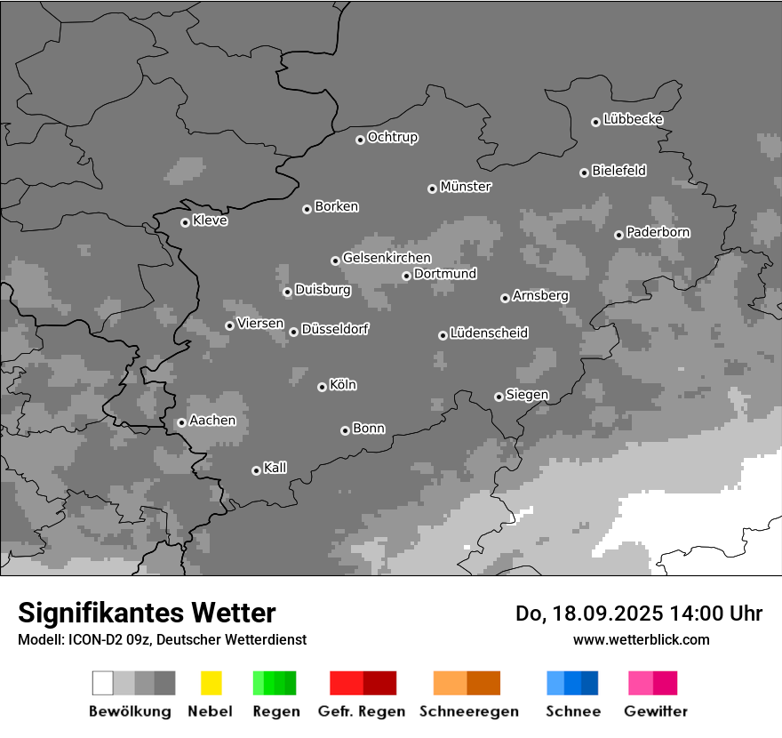 Modellkarten Signifikantes Wetter