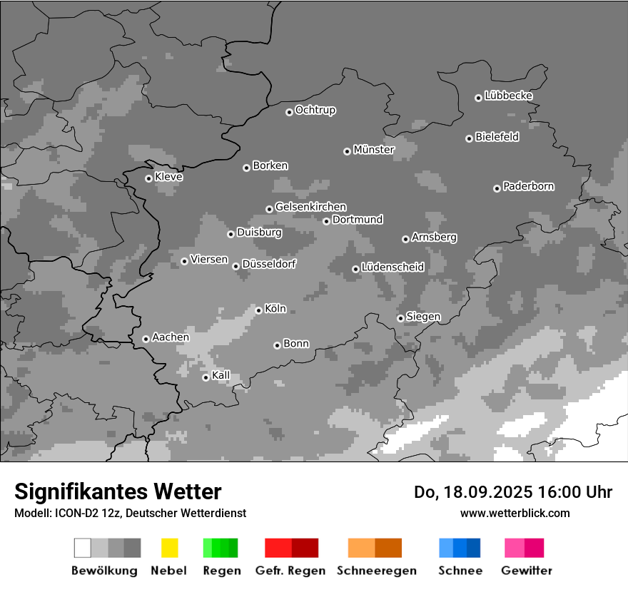 Modellkarten Signifikantes Wetter