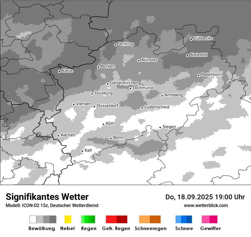 Modellkarten Signifikantes Wetter