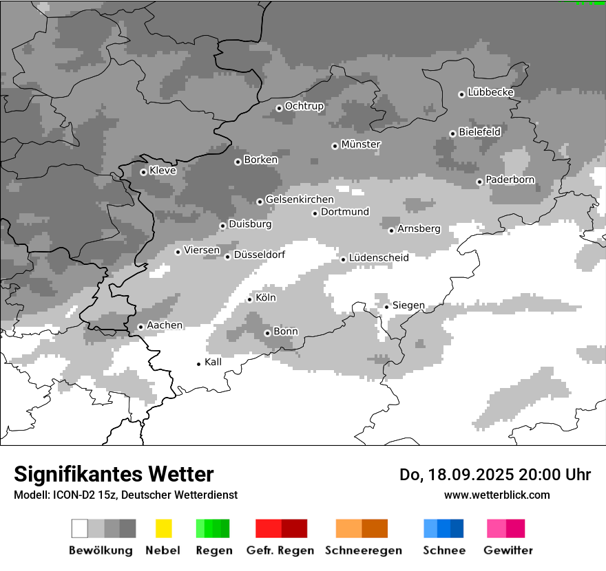 Modellkarten Signifikantes Wetter