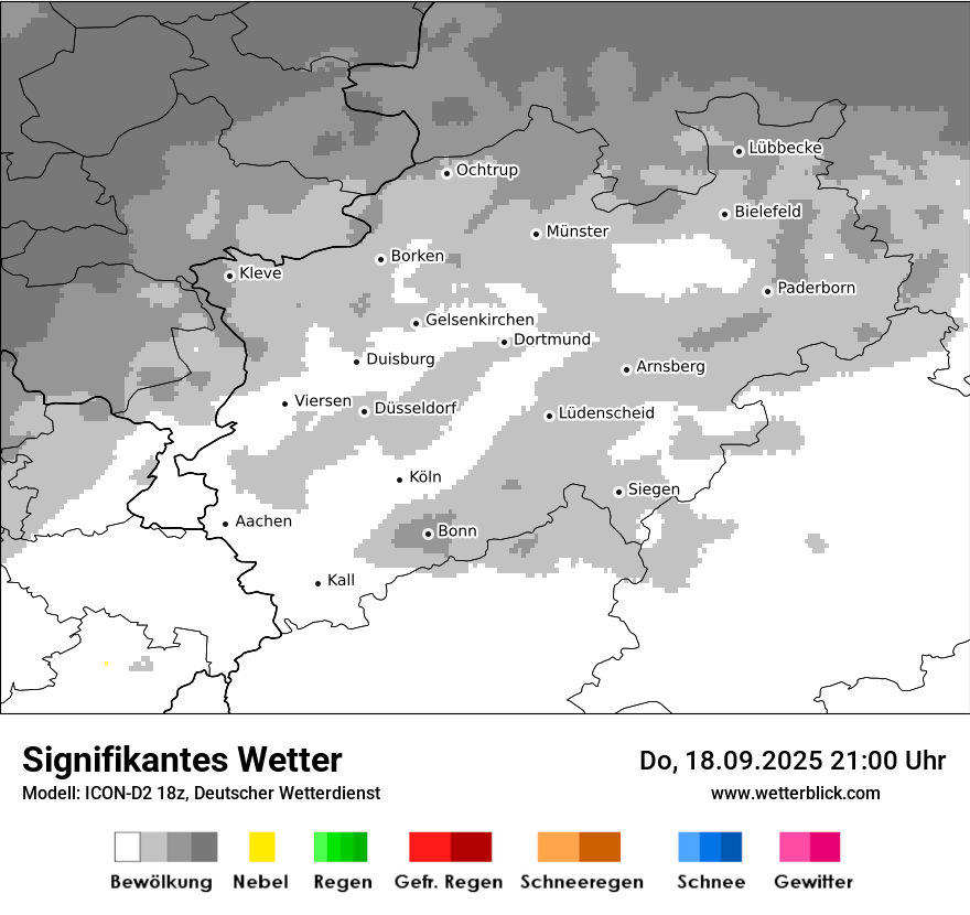 Modellkarten Signifikantes Wetter