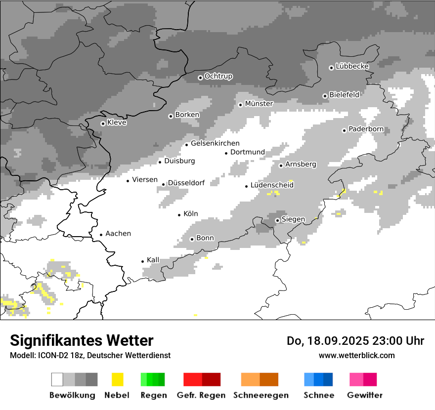 Modellkarten Signifikantes Wetter