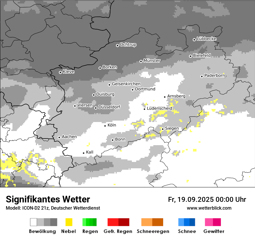 Modellkarten Signifikantes Wetter