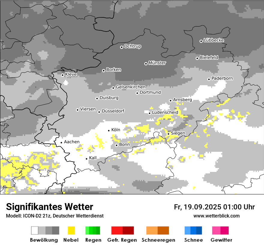 Modellkarten Signifikantes Wetter