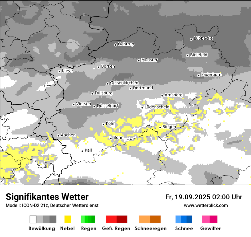 Modellkarten Signifikantes Wetter