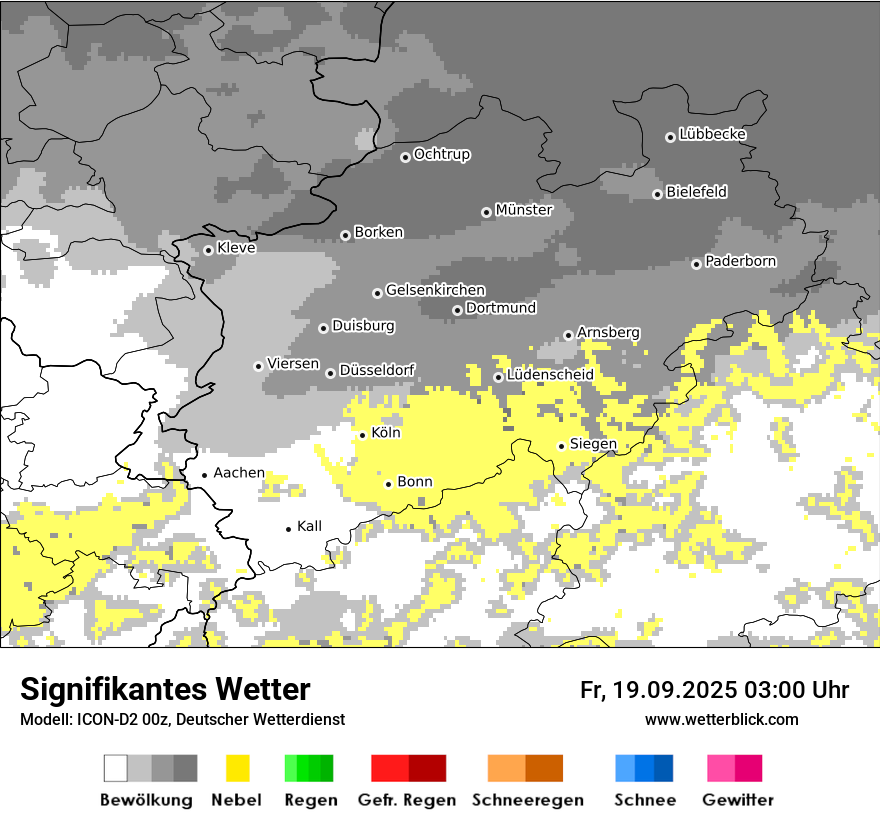 Modellkarten Signifikantes Wetter