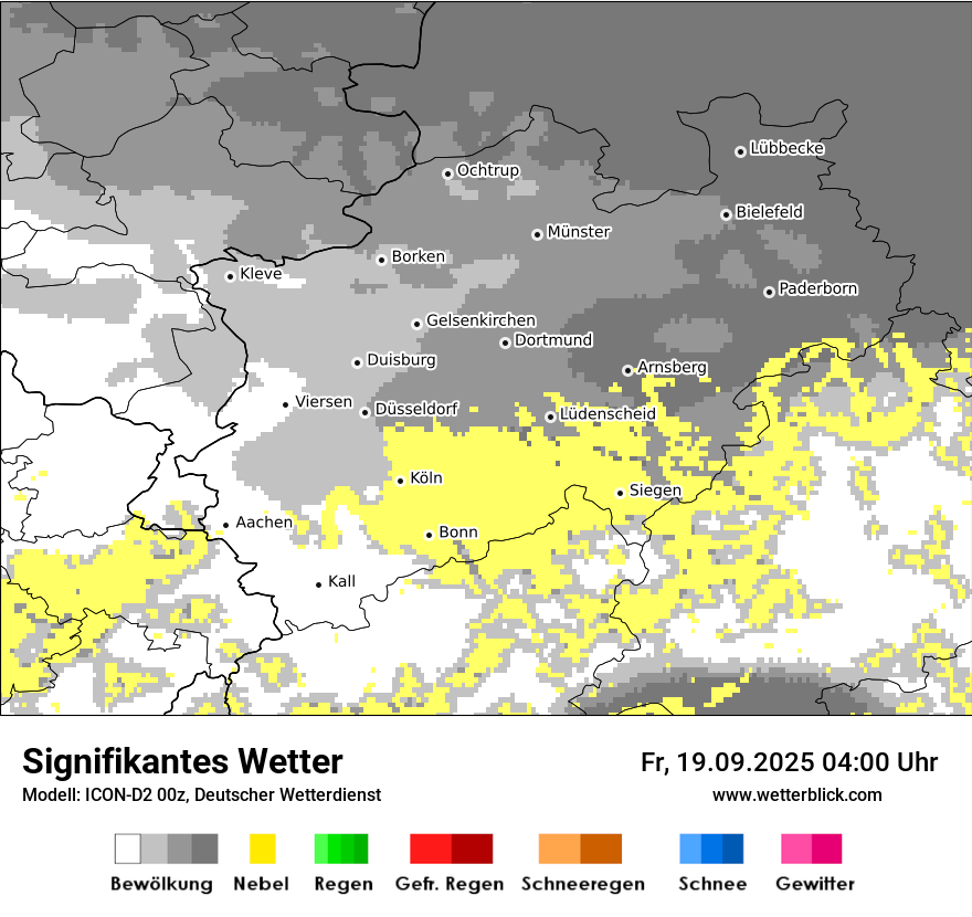 Modellkarten Signifikantes Wetter