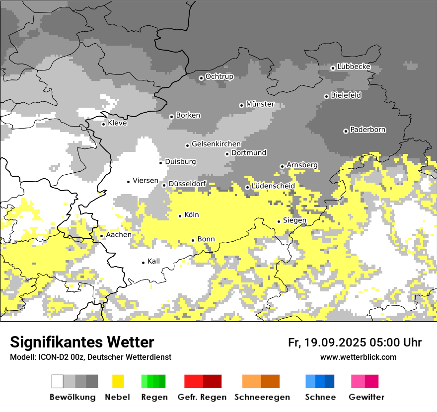 Modellkarten Signifikantes Wetter