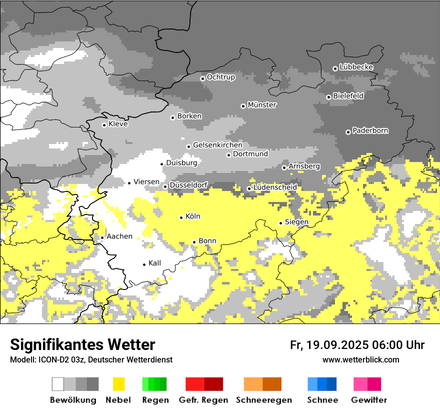 Modellkarten Signifikantes Wetter