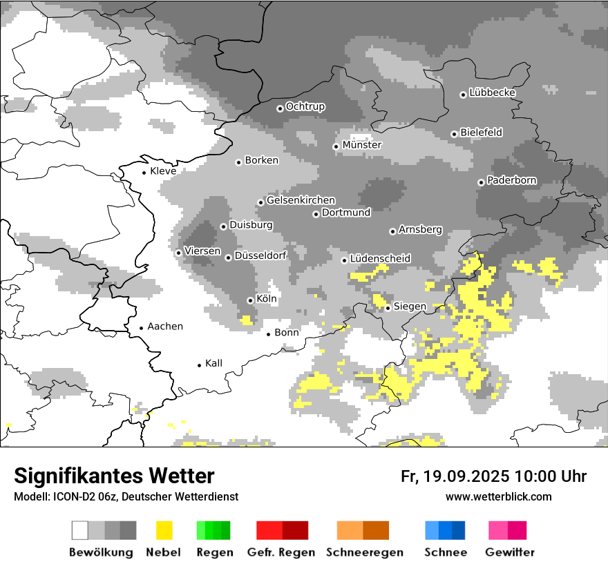 Modellkarten Signifikantes Wetter