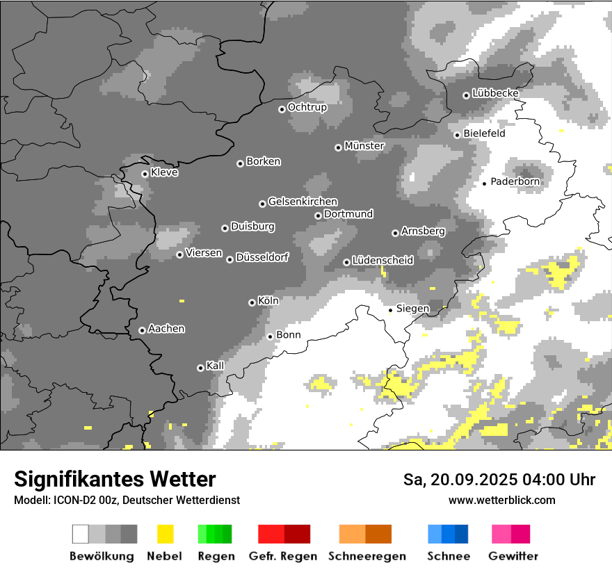 Modellkarten Signifikantes Wetter