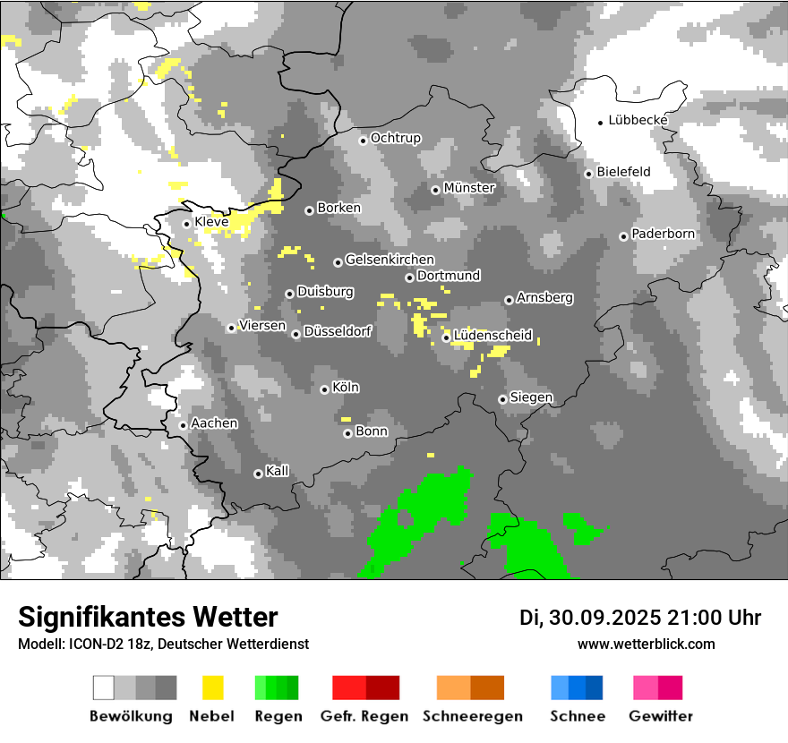 Modellkarten Signifikantes Wetter